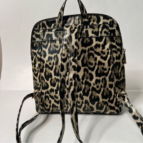 Aldo Cuveth Medium Size Leopard Print Backpack Purse - Picture 2 of 16